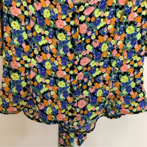 ASOS Floral  Button Up Blouse 4 - Picture 7 of 10